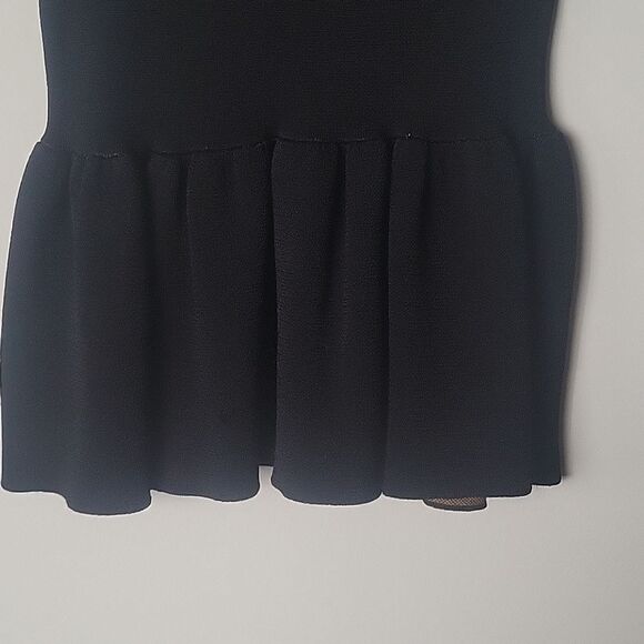 NWT Torn Ronny Kobo XS Baroque Vivienne Peplum Sweater Top Coquette Goth Black - Picture 5 of 10